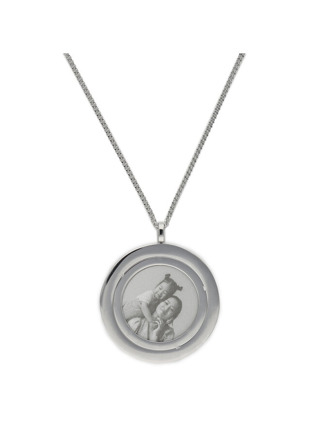 Fossil Ogrlica Fossil Harlow Locket JF04737040 Srebrna