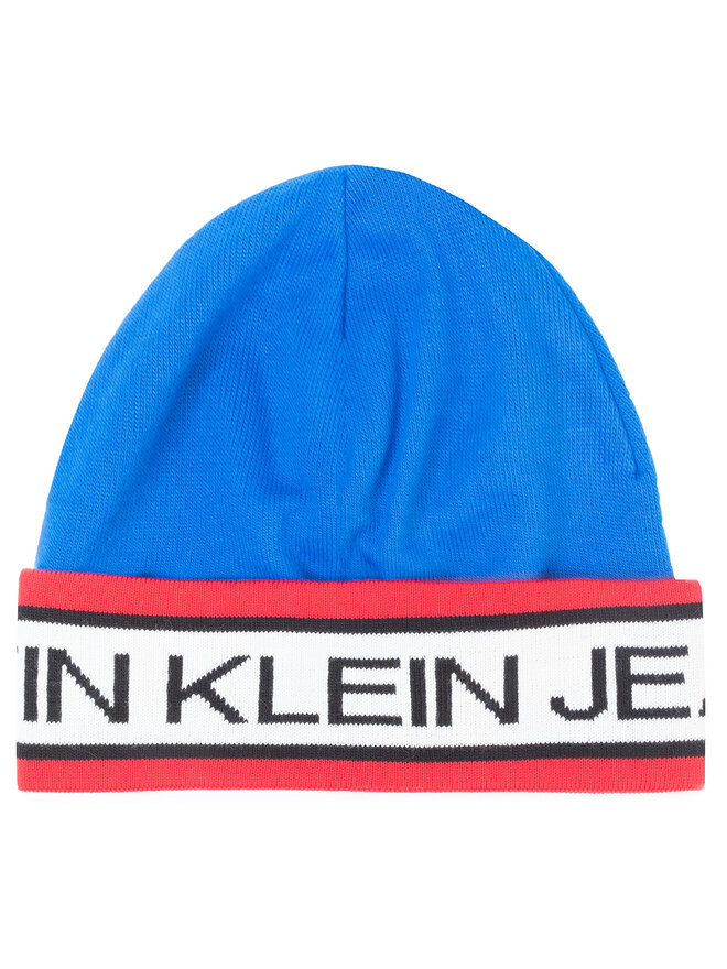 Calvin Klein Jeans Mütze Calvin Klein Jeans J Punk Stripe Beanie K50K505324 Blau
