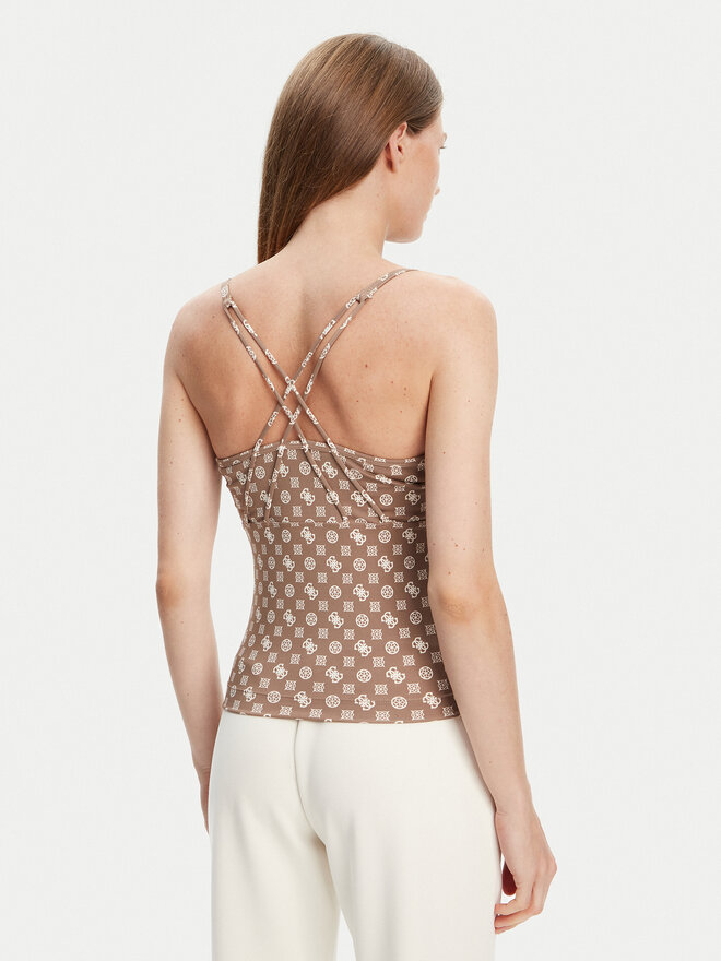 Guess Guess Top V5YP11 MC03W Rjava Slim Fit