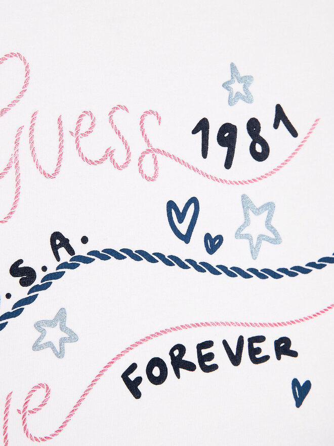 Guess Guess Marškinėliai A3GI02 K6YW1 Balta Regular Fit