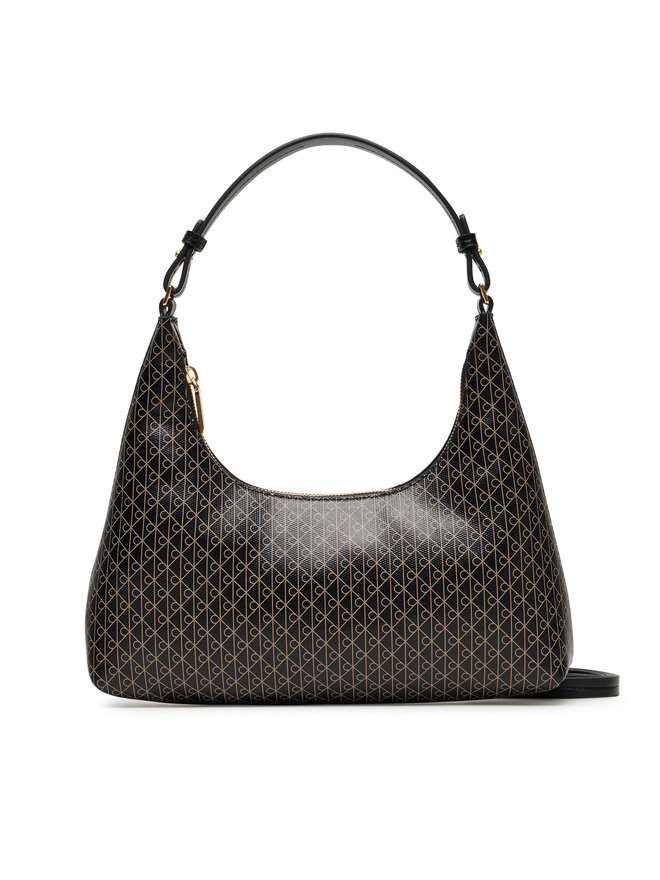 Calvin Klein Kabelka Calvin Klein Emblem Aop Conv Shoulder Bag LV04F3298G Černá