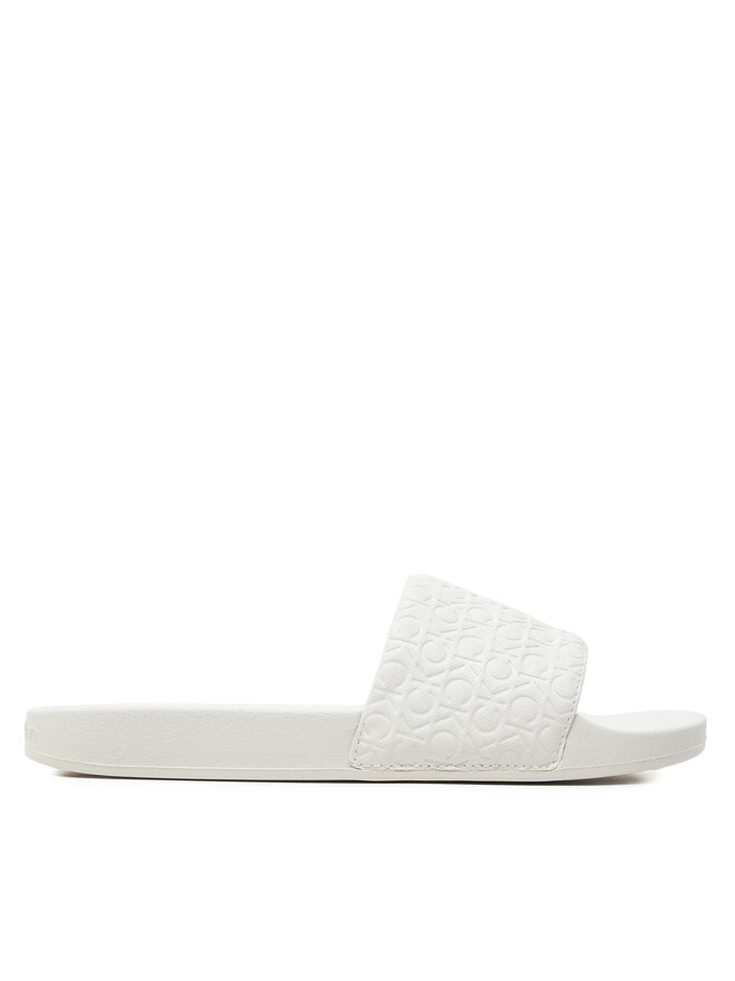Calvin Klein Παντόφλες Calvin Klein Slide Saff Mono HW0HW02106 Λευκό