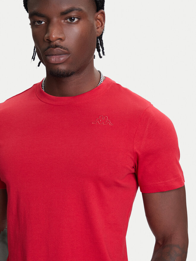 Kappa Kappa Camiseta Logo Korpo Cafers 304J150 Guinda/burdeos Slim Fit