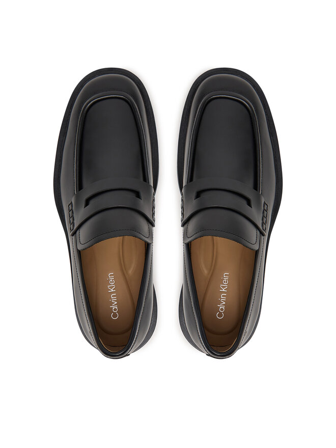 Calvin Klein Halbschuhe Calvin Klein Sq Rubber Band Loafer Wax Lth HM0HM02273 Schwarz