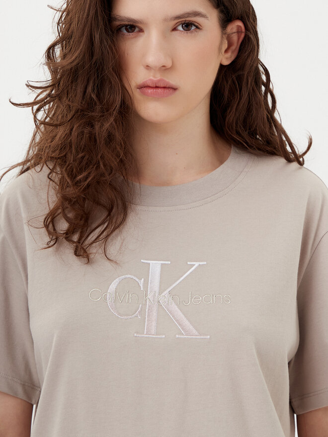 Calvin Klein Jeans Calvin Klein Jeans T-Shirt Monologo J20J224798 Grau Relaxed Fit