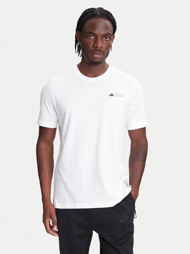 adidas adidas Футболка Marvel Spider-Man Web Logo JL8056 Білий Regular Fit