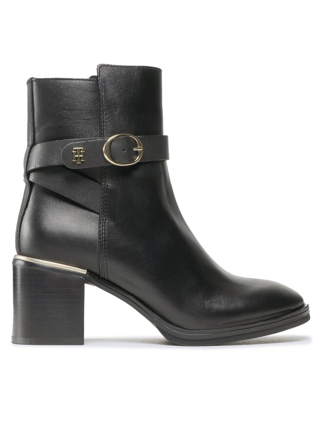 Tommy Hilfiger Μποτάκια Tommy Hilfiger Belt Heeled FW0FW06766 Μαύρο