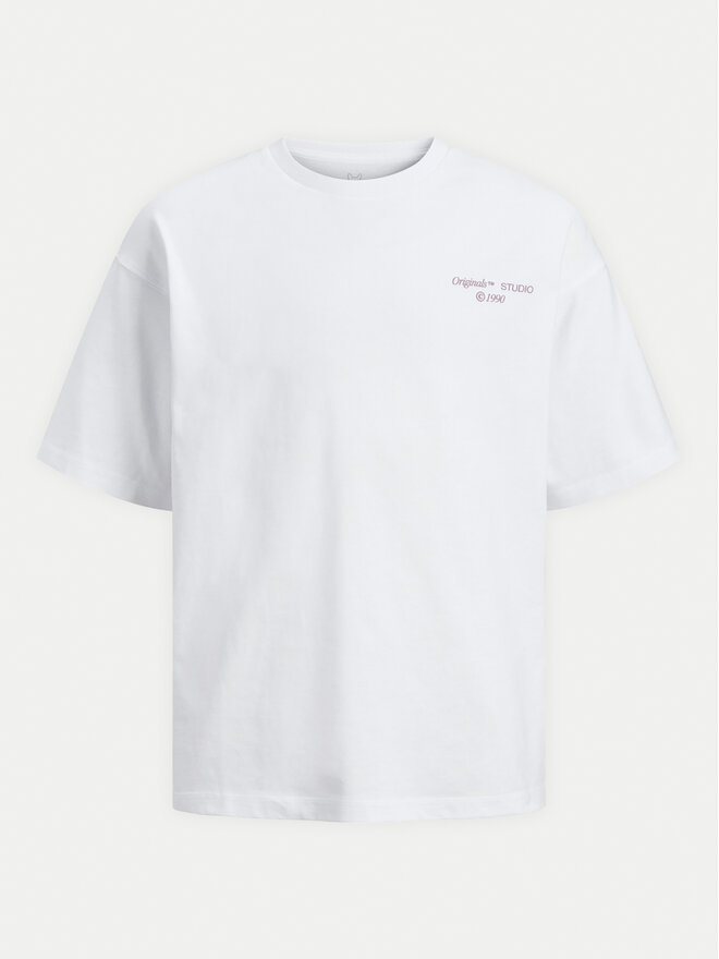 Jack&Jones Junior Jack&Jones Junior T-Shirt Noho Back Graphic 12263186 Λευκό Relaxed Fit