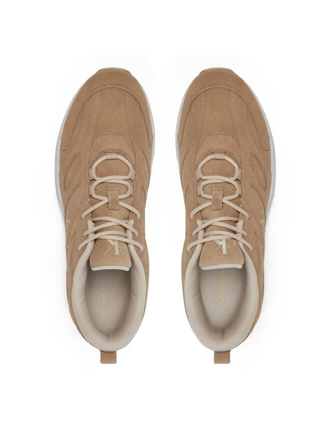 Calvin Klein Jeans Сникърси Calvin Klein Jeans Retro Tennis Low Mg Mix Media YM0YM01171 Бежов