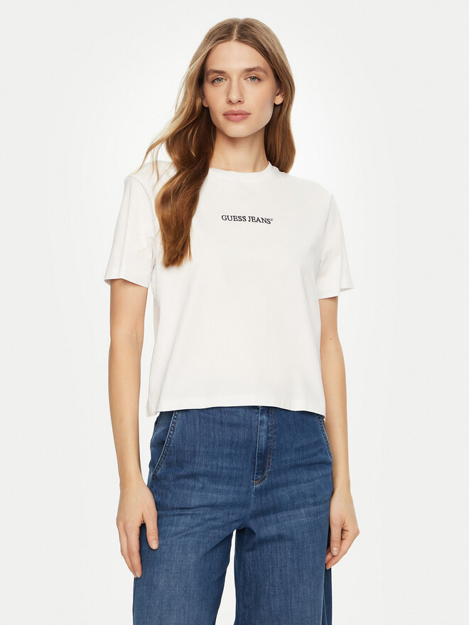 Guess Jeans Guess Jeans Camiseta W5RI42 K8HM0 Blanco Regular Fit