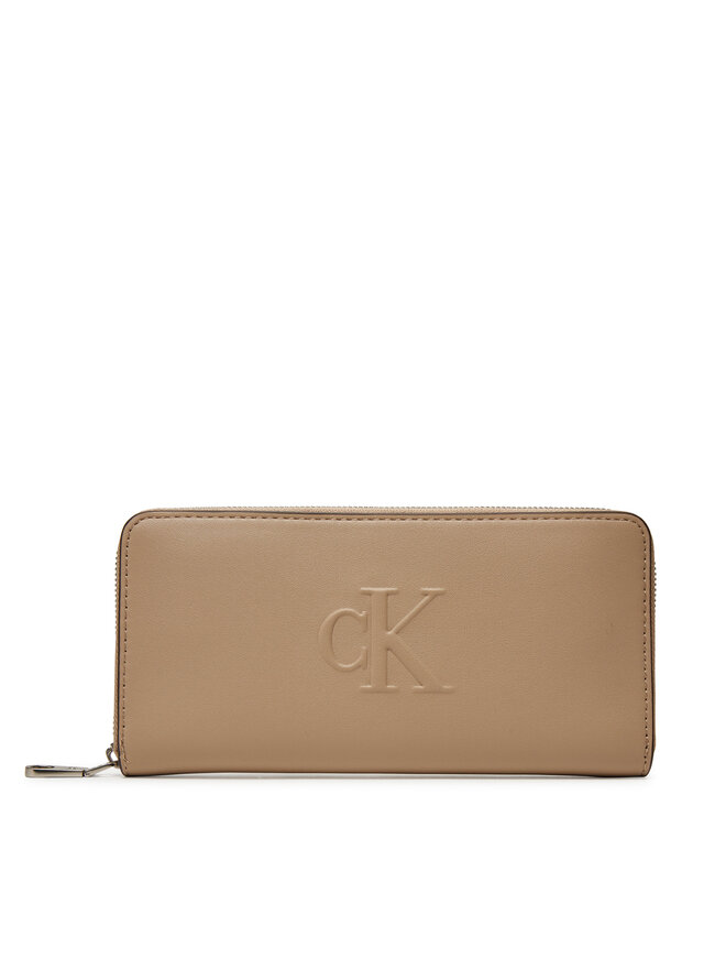 Calvin Klein Jeans Liels sieviešu maks Calvin Klein Jeans LV04K1005G Bēšs