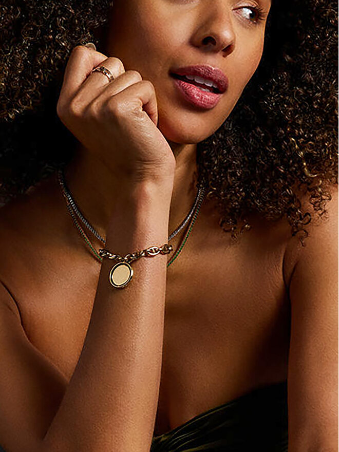 Fossil Bracciale Fossil Heritage Legacy Charm JF04801710 Oro