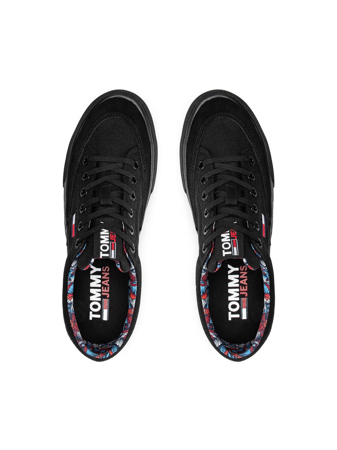 Tommy Jeans Sneakers aus Stoff Tommy Jeans Skate Vulc Tjm EM0EM00735 Schwarz
