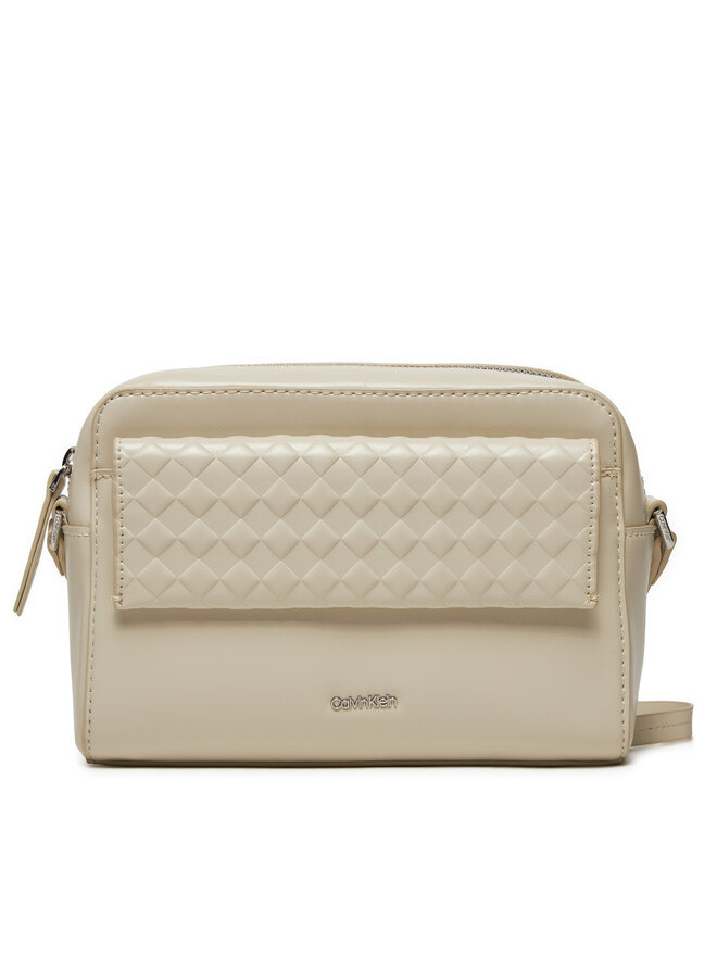 Calvin Klein Geantă Calvin Klein Calvin Mini Quilt Camera Bag K60K611884 Écru
