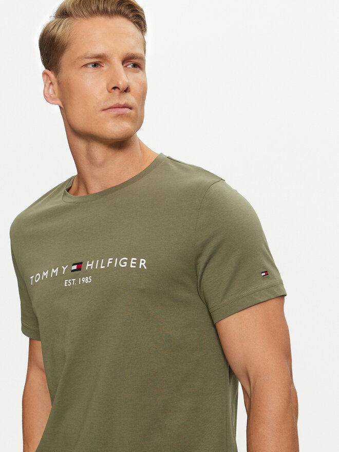 Tommy Hilfiger Tommy Hilfiger T-Shirt Logo MW0MW11797 Grün Slim Fit