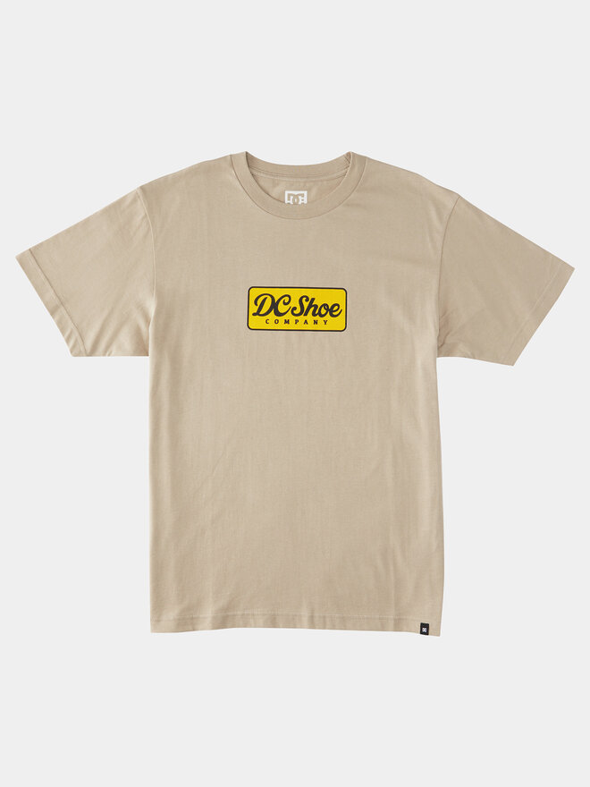 DC DC Marškinėliai Happy Hour Tees ADYZT05293 Smėlio Regular Fit