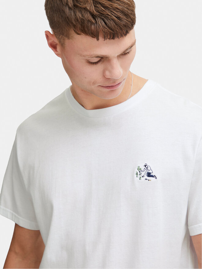 Solid Solid Camiseta Ilias 21108139 Blanco Regular Fit