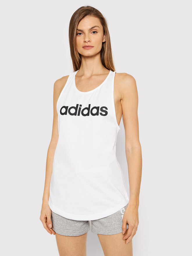 adidas adidas Top Essentials Loose Logo GL0567 Weiß Regular Fit