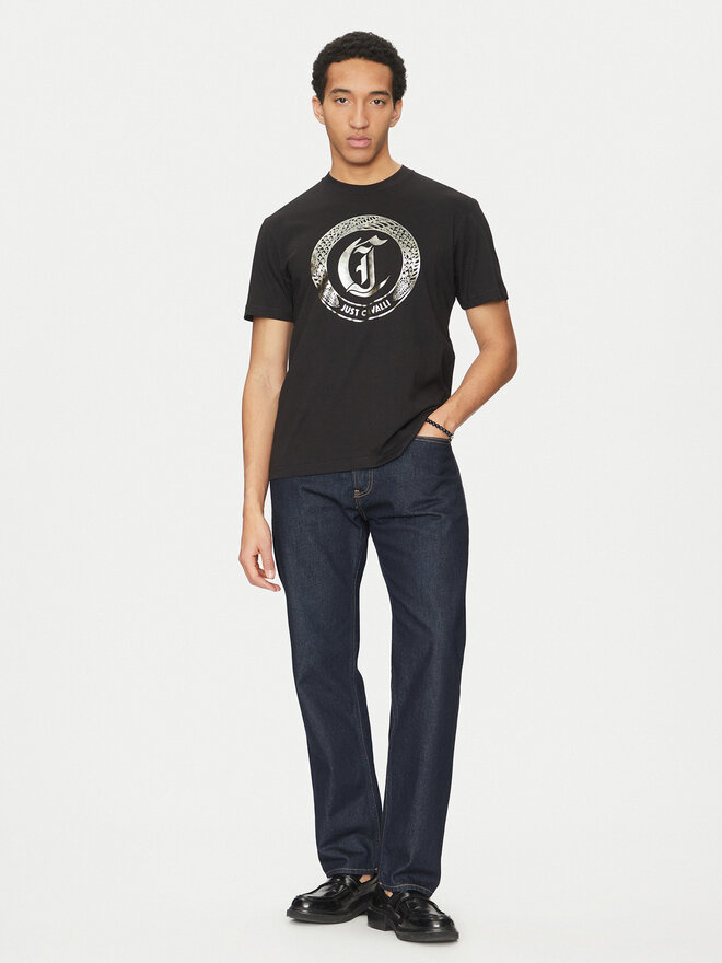 Just Cavalli Just Cavalli T-Shirt 78OAHT14 Μαύρο Regular Fit