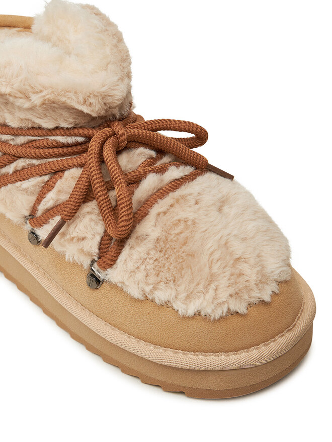 D.Franklin Stivali da neve D.Franklin Nordic TRK Fur Low Bomb DFSH370011 Beige