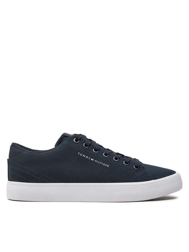 Tommy Hilfiger Tenisówki Tommy Hilfiger Th Hi Vulc Low Canvas FM0FM04882 Granatowy