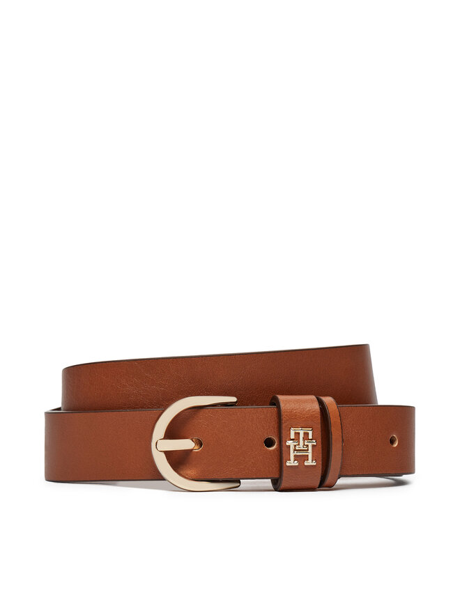 Tommy Hilfiger Dámský pásek Tommy Hilfiger Essential Effortless AW0AW16354 Hnědá