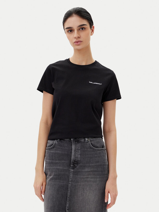 Karl Lagerfeld Jeans Karl Lagerfeld Jeans T-Shirt A2W17097 Μαύρο Regular Fit
