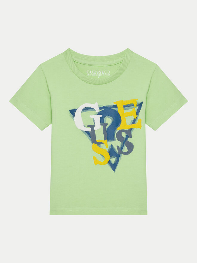 Guess Guess Marškinėliai N5GI10 K8HM4 Žalia Regular Fit