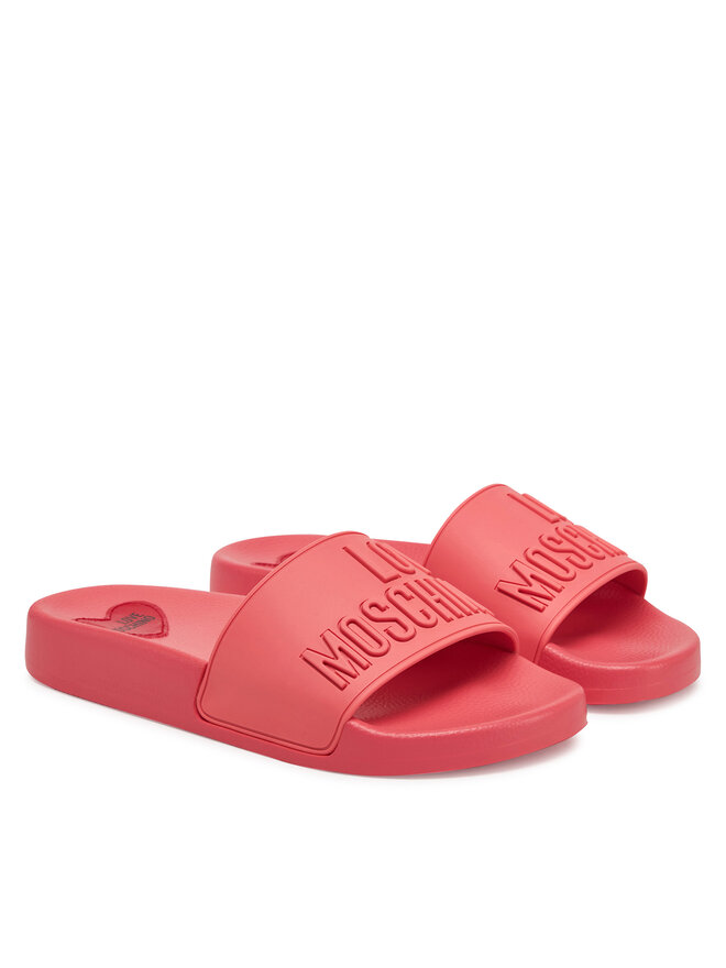 LOVE MOSCHINO Klapki LOVE MOSCHINO JA28052G1MI15502 Koralowy