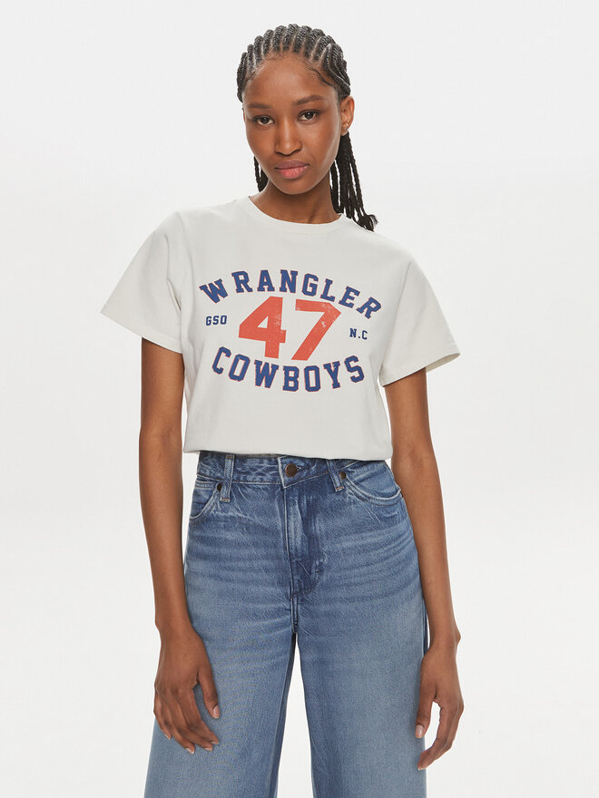 Wrangler Wrangler Marškinėliai 112350277 Écru Regular Fit