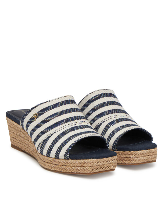 Tommy Hilfiger Espadryle Tommy Hilfiger Nautical Stripes Espadrille Mule FW0FW08666 Kolorowy