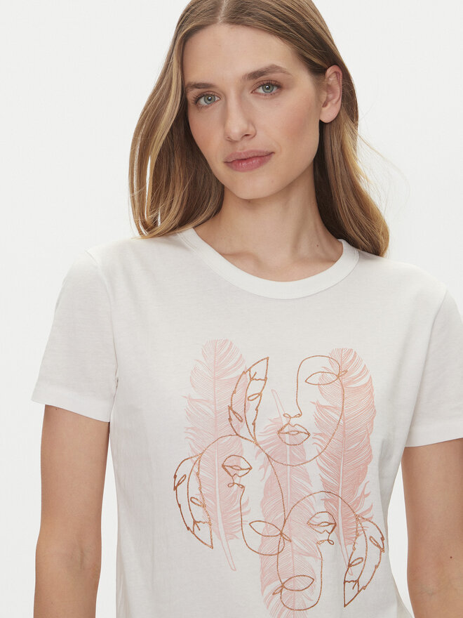 JDY JDY T-Shirt Michigan 15311702 Λευκό Regular Fit