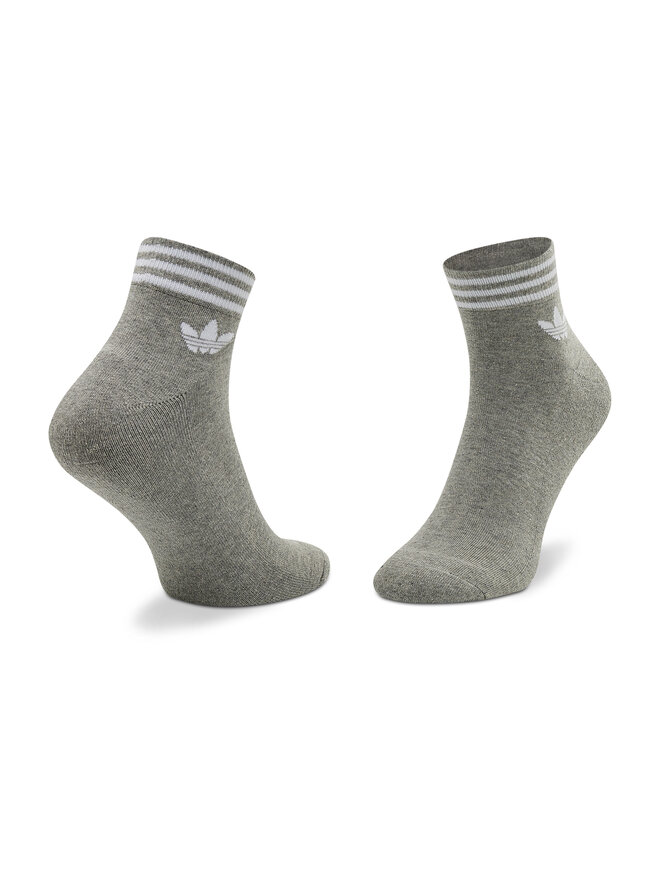 adidas Zestaw 3 par niskich skarpet unisex adidas Trefoil Ankle HC9550 Szary