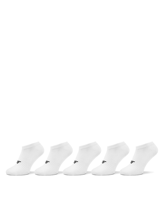 4F Set di 5 paia di pedulini da bambini 4F 4FJWSS24USOCM251 Bianco