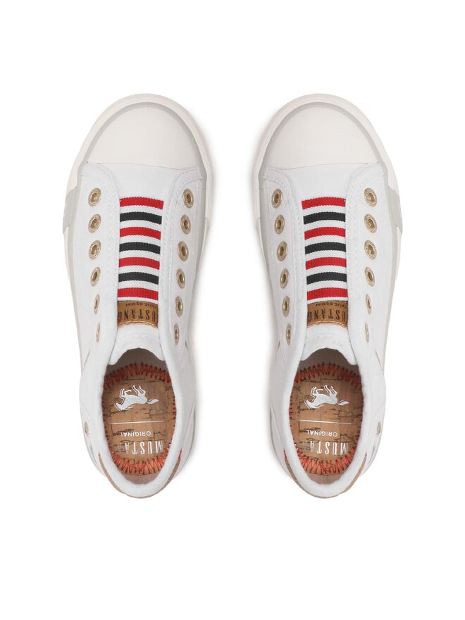 Mustang Sneakers aus Stoff Mustang 5024-402-1 Weiß