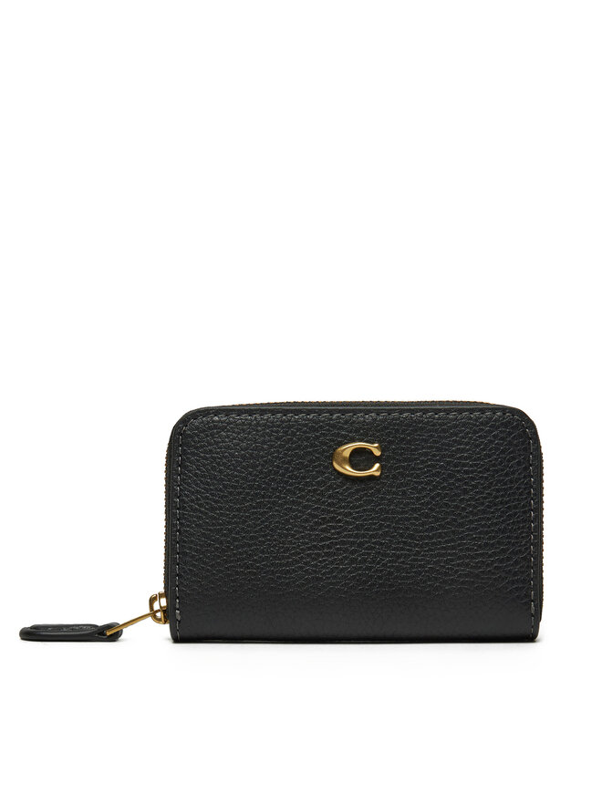Coach Малък дамски портфейл Coach CR551 Черен