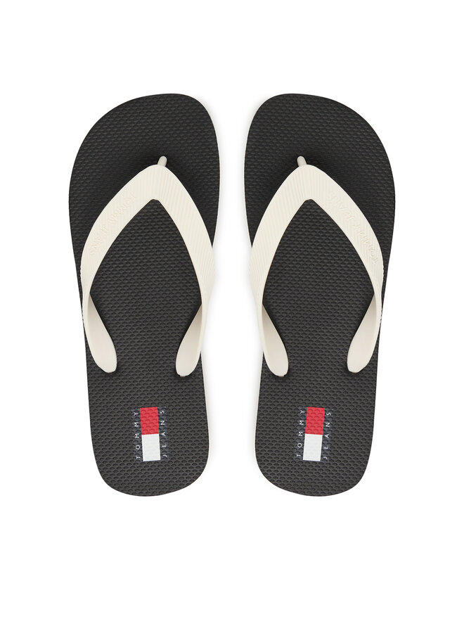 Tommy Jeans Zehentrenner Tommy Jeans Tjw Logo Summer Sandal EN0EN02979 Schwarz