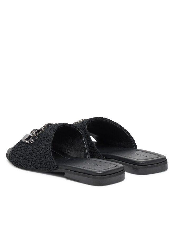 Inuikii Pantoletten Inuikii Classic Suede Velcro 70104-367 Schwarz