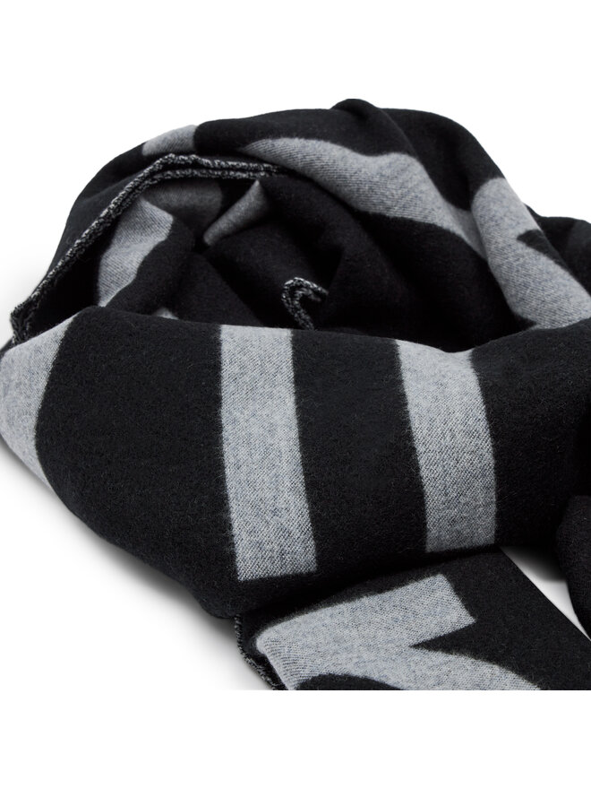 Calvin Klein Šál Calvin Klein Fringes 2-Tones Wool Blend Scarf K60K612028 Černá