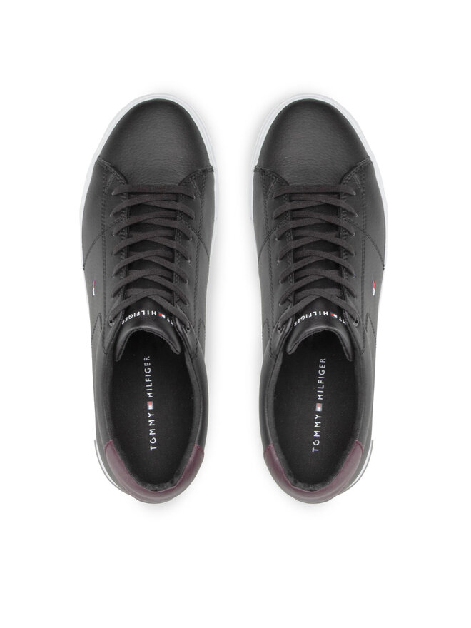 Tommy Hilfiger Snīkeri Tommy Hilfiger Essential Leather Detail Vulc FM0FM04047 Melns