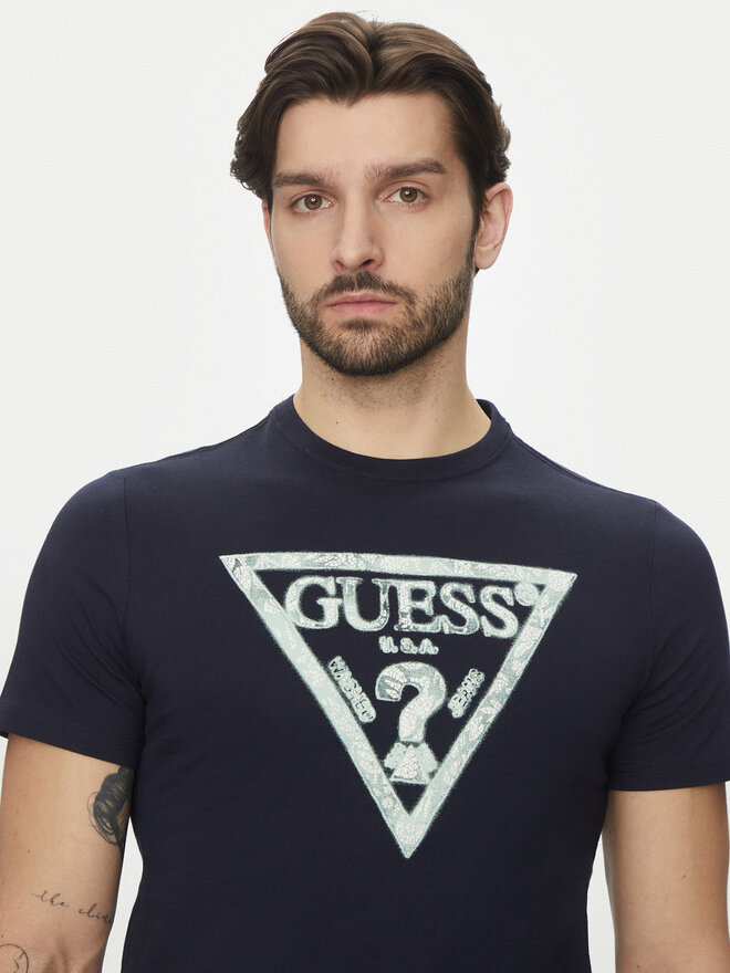 Guess Guess Póló M5GI06I3Z14 Sötétkék Classic Fit