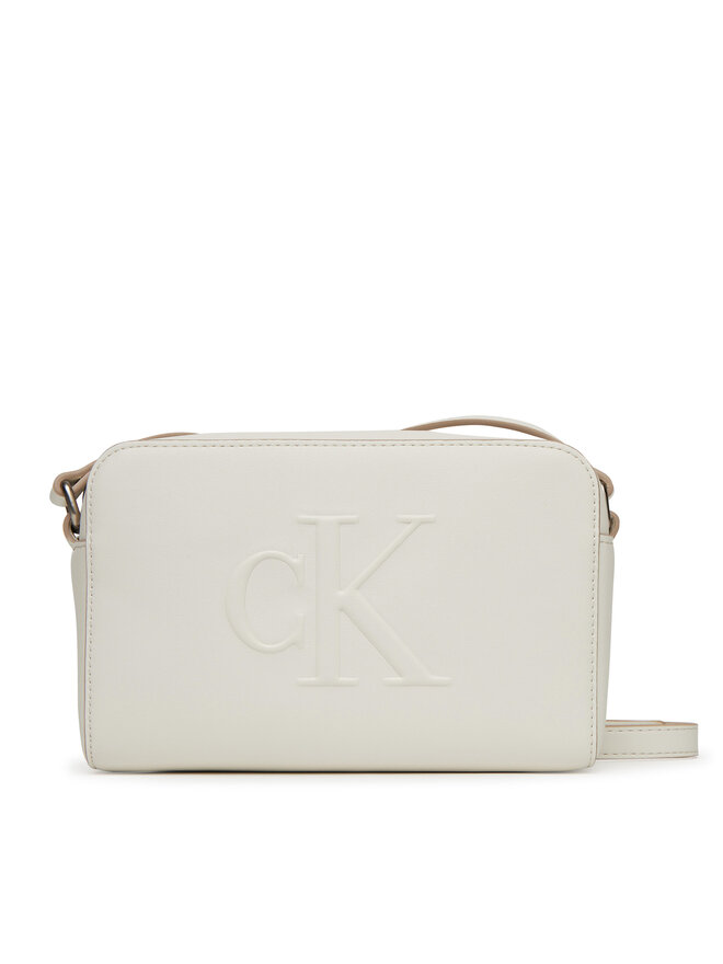 Calvin Klein Jeans Handtasche Calvin Klein Jeans Sculpted Ew Camera Bag LV04K3036G Weiß