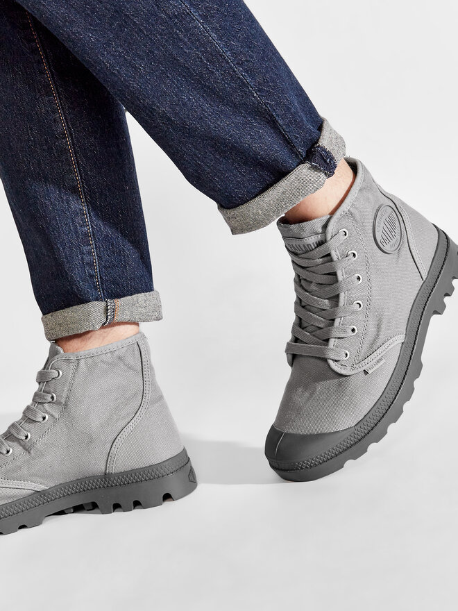 Palladium Schnürstiefeletten Palladium Pampa Hi 02352-071-M Grau