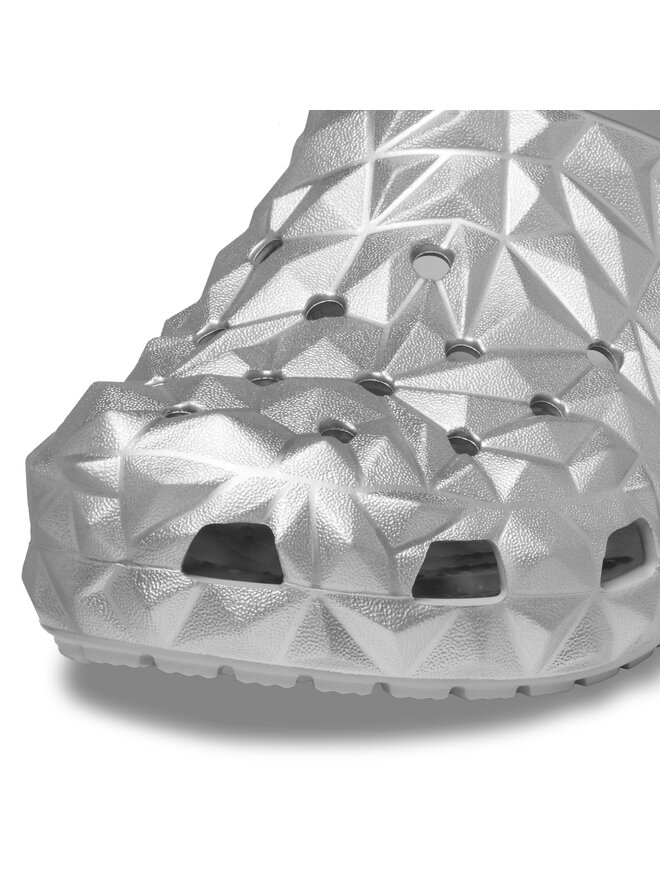 Crocs Παντόφλες Crocs Cls Metallic Geometric Clog 210002 Ασημί