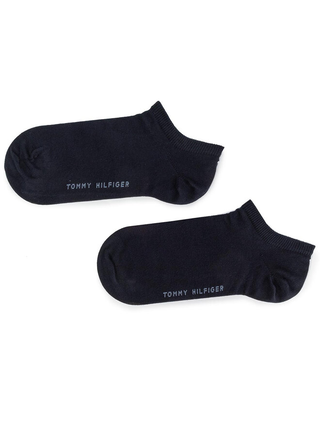 Tommy Hilfiger Sada 2 párů dámských nízkých ponožek Tommy Hilfiger 342023001 Tmavomodrá