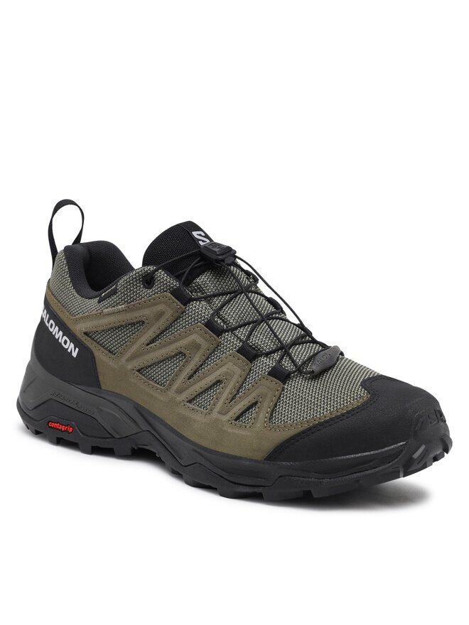 Chaussures de trekking Salomon X Ward Leather GORE TEX L47182200 Vert chaussures