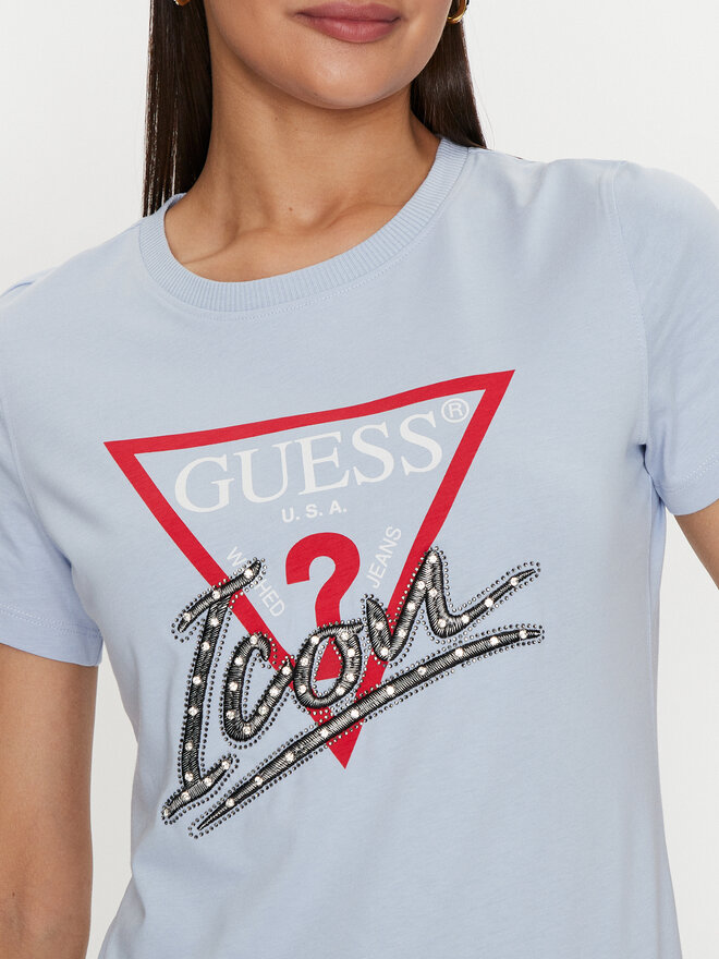 Guess Guess Camiseta Icon W4YI32 I3Z14 Azul Regular Fit
