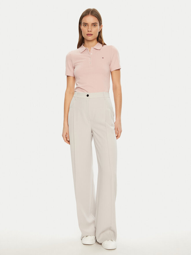 Tommy Hilfiger Tommy Hilfiger Pólóing 1985 WW0WW43225 Rózsaszín Slim Fit