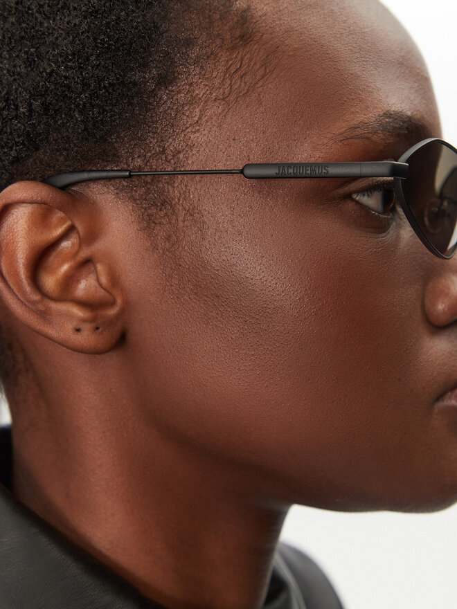 JACQUEMUS Okulary przeciwsłoneczne JACQUEMUS JAC68C2SUN Czarny
