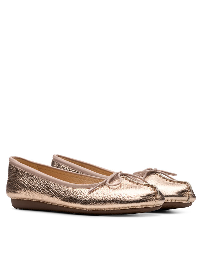 Clarks Μπαλαρίνες Clarks Freckle Ice 26181353 Χρυσό
